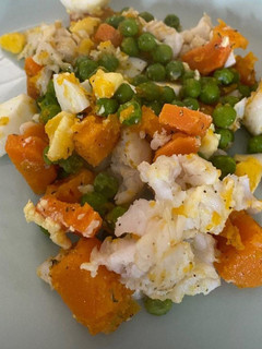 Foto de Pescada cozida com Legumes e Ovo