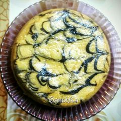 A picture of Moist Eggless Marble Cake.