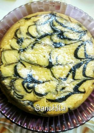 A picture of Moist Eggless Marble Cake.