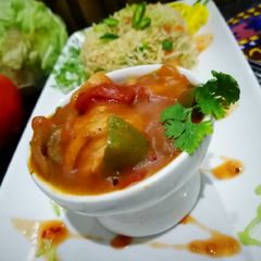 A picture of Chicken shashlik.
