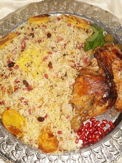 عکسی از دستور انار پلو با اکبر جوجه