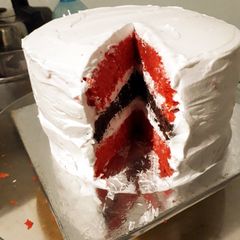 A picture of Red forest cake.