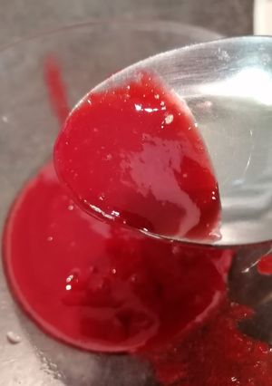 Une photo de Coulis de framboise