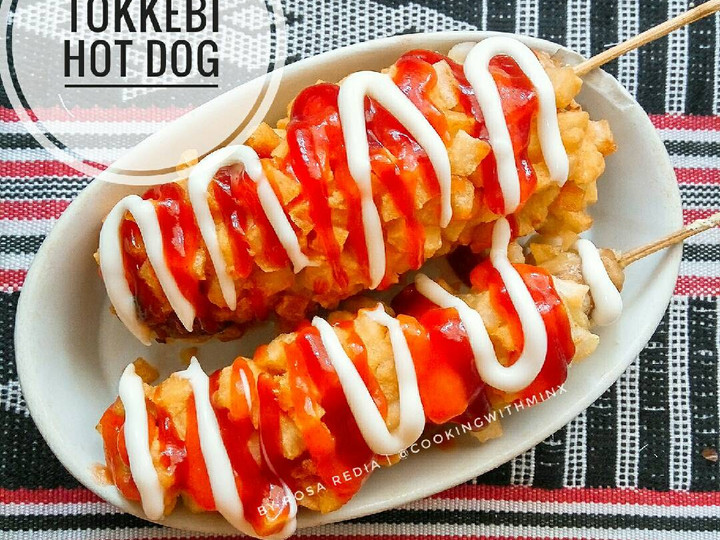 Cara Gampang Membuat Tokkebi Hot Dog/ Hotang - Hot Dog Kentang, Sempurna