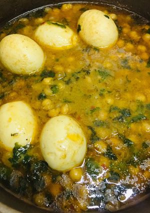 A picture of Chanay with boiled eggs.