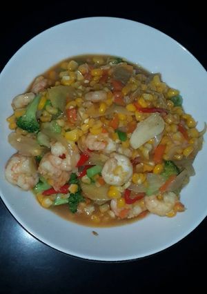 Foto resep Cah jagung udang