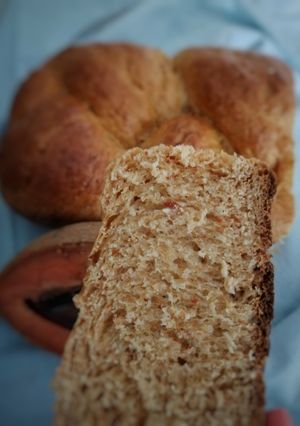 Una foto de Brioche de mamey🍞🍂