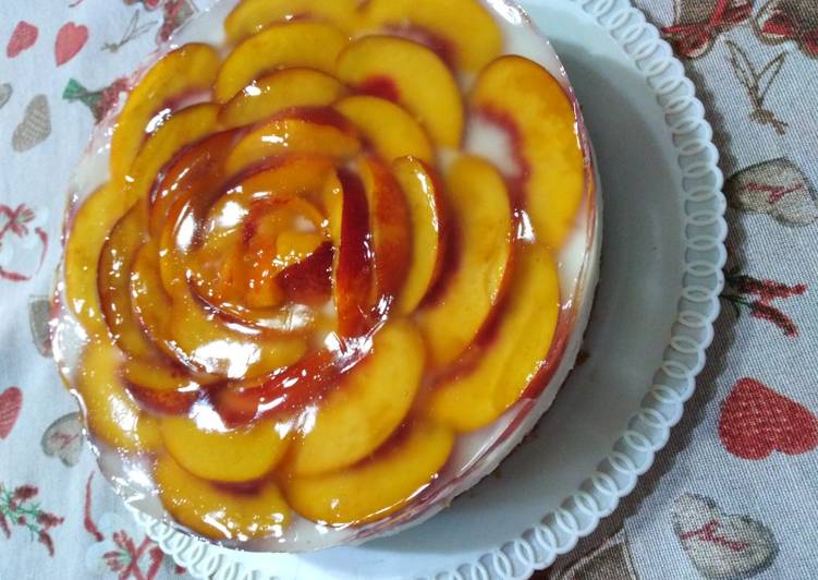 Easiest Way to Prepare Fatto in casa Cheesecake con pesche