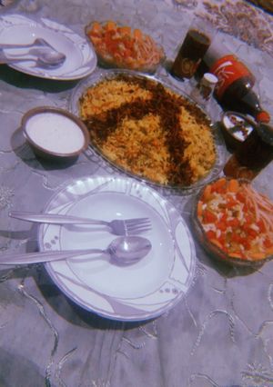 عکسی از دستور اموزش ھویج پلو با گوشت چرخ کردہ