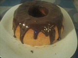 Torta con baño de chocolate