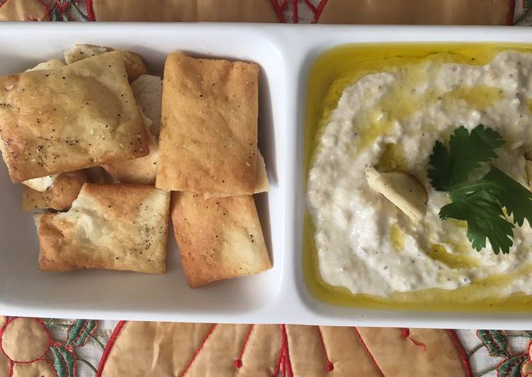 Simple Way to Cook Favorite Baba Ganoush with pita chips