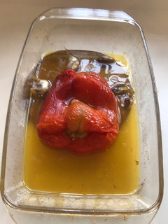 Una foto de Pimiento morrón asado al horno