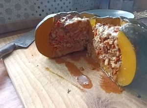 Una foto de Zapallo cabutia relleno
