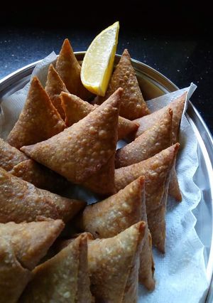 A picture of Whole wheat Soya mince Samosa#breakfastideas.