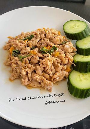 A picture of Stir Fried Chicken with Basil.