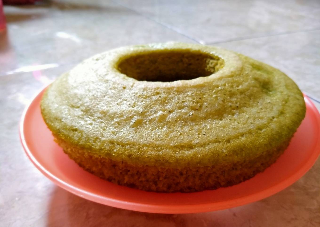 Bolu kukus pandan sederhana pakai telur bebek