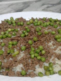 صورة لوصفة رز وبازيلا ولا اطيب
