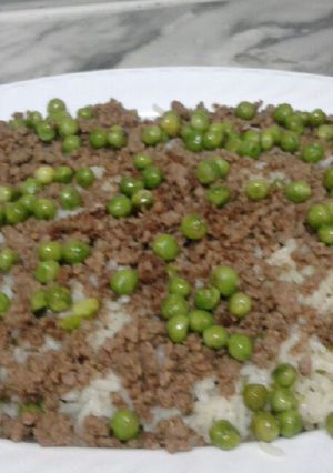 صورة لوصفة رز وبازيلا ولا اطيب