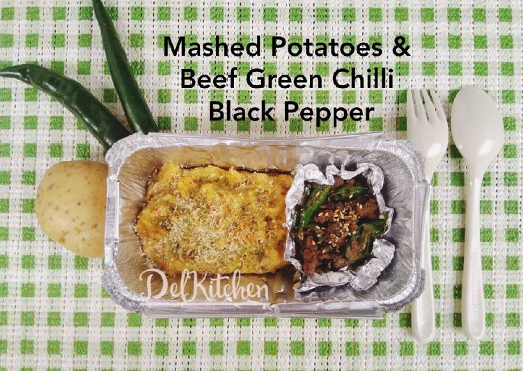Mashed Potatoes & Beef Green Chilli Black Pepper