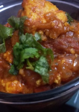 A picture of Dhaba style paneer masala.