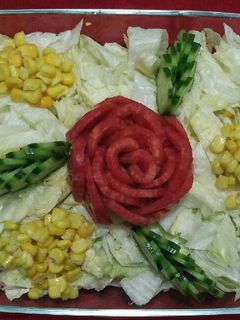 عکسی از دستور تزیین سالاد کاهو
