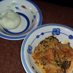 A picture of Egusi soup japanese style.