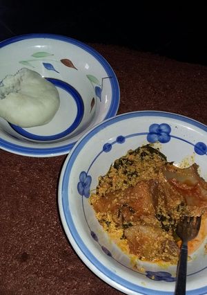 A picture of Egusi soup japanese style.