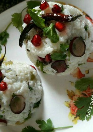 A picture of Fruits Curd Rice.