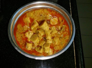 A picture of Gatte ki sabji.