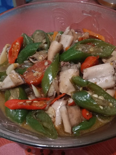 Foto resep Tumis cumi asin Cabai ijo