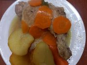 Una foto de pollo al cognac