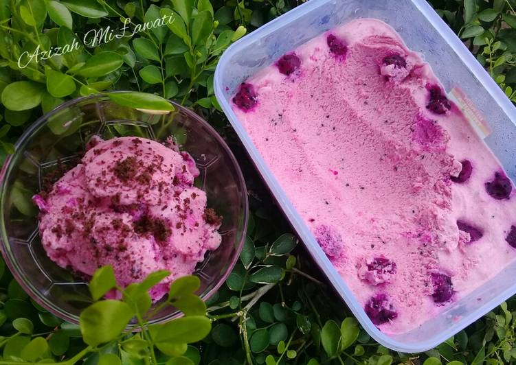 Resep Ice Cream Buah Naga 🍨 yang Lezat Sekali