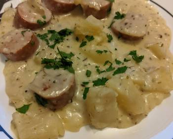 Unique Recipe Kielbasa and potatoes in white wine sauce instant pot ip Savory Delicious