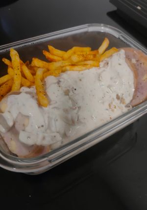 Una foto de Salsa de Cebolla y Queso en Aceite