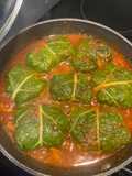 Hojas de acelga rellenas