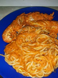 Una foto de Espaguetis con cigalas