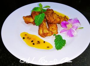 Hình của món Phi Lê Cá BaSa Chiên Giòn Sốt Chanh Leo.