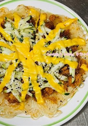 麻油麵線煎pizza「麵線煎口感像極了點心麵」 的食譜成品照片