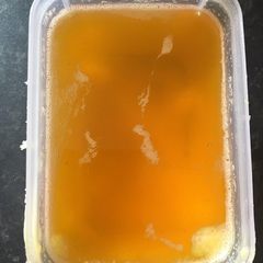 A picture of Ghee from butter.