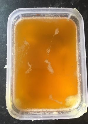 A picture of Ghee from butter.