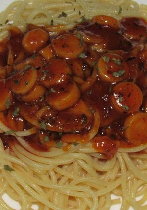 Foto resep spageti sosis