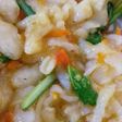 Seblak cimol + kwetiaw sayur