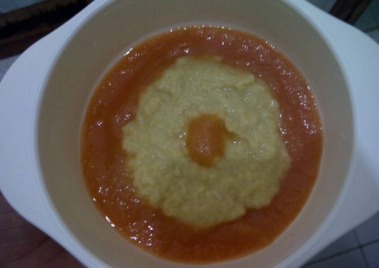Rahasia Membuat Bubur Jagung saus sayuran (MP-ASI 6m+) yang Gurih