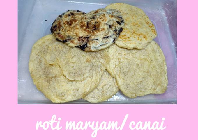 Resep Roti maryam/canai OAT(gandum) empuk, berserat frozen (no mixer) yang Enak