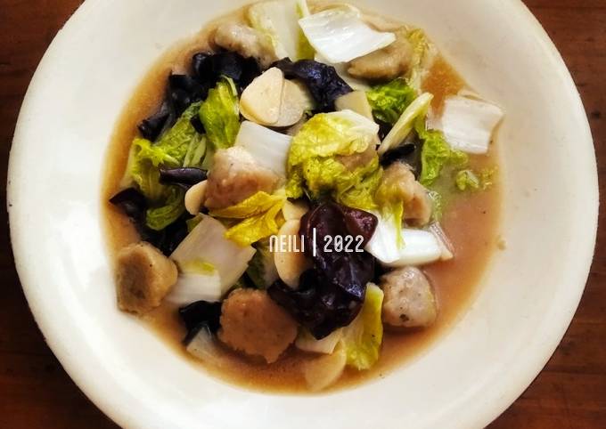 Resep Tumis Sawi Putih Jamur Bakso Oleh Neili Cookpad