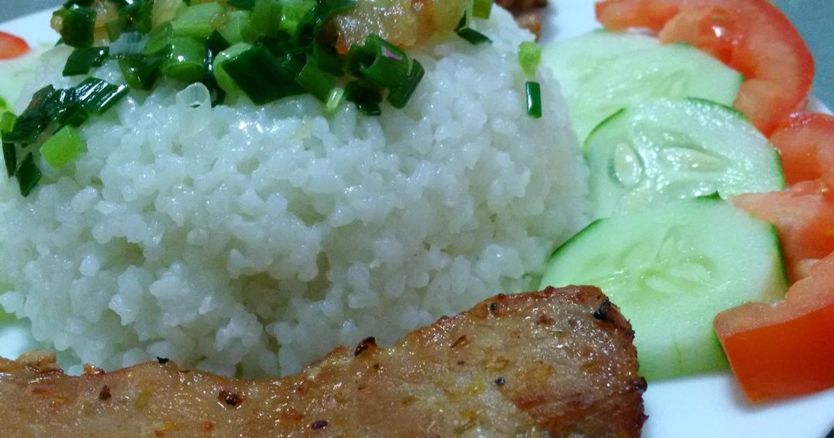 Vietnamese Broken Rice With Grilled Pork Chops (Cơm Tấm Sườn) Recipe By ...