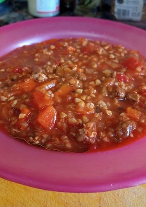 Una foto de Guiso de carne con trigo sarraceno