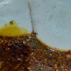 A picture of Tuwo semolina da miyar ayayo da Okoro.