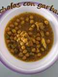 Alcachofas con garbanzos