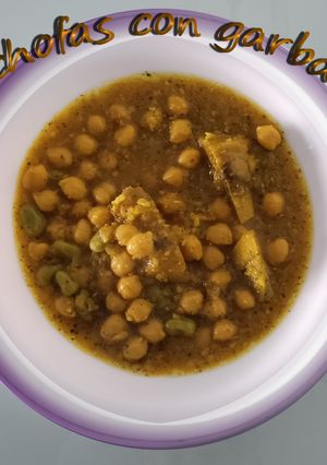 Una foto de Alcachofas con garbanzos